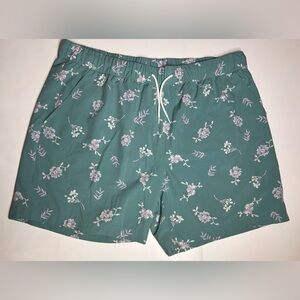 Original Use Blue and White Swim Trunks with Adjustable Waistband